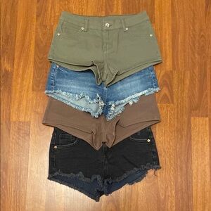 Stylish Women's Shorts Collection - Green, Blue, Brown, Black